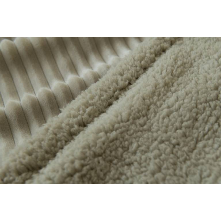 MANTA SOFA DE RAYAS CON BORREGUILLO (gris, 140x200)