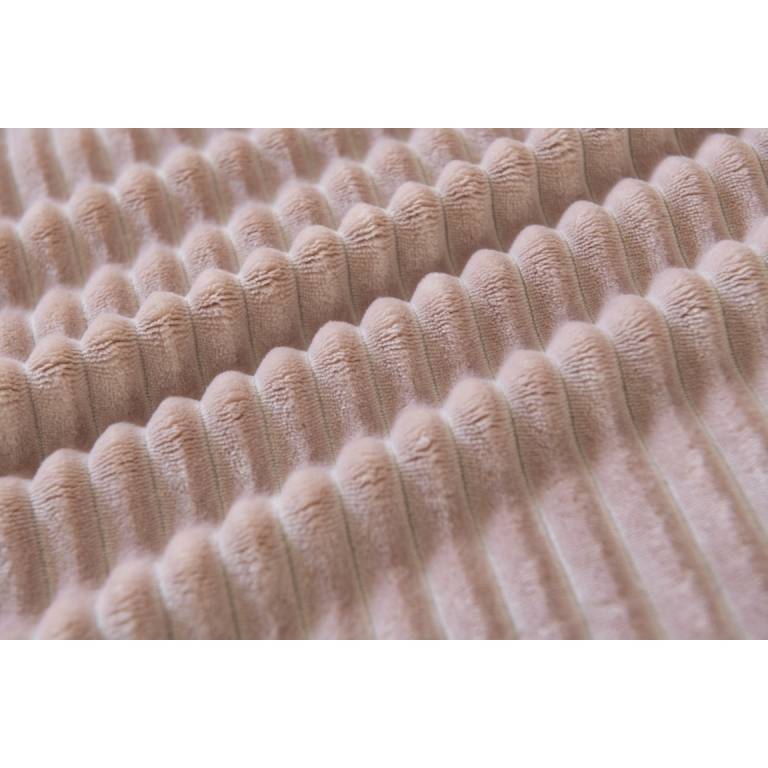 MANTA SOFA DE RAYAS CON BORREGUILLO (rosa, 140x200)