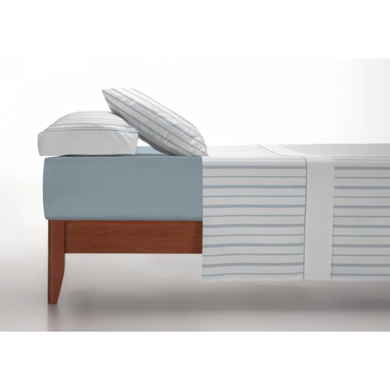 JUEGO SABANAS RAYAS 3 PIEZAS azul