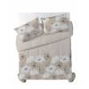 CONJUNTO EDREDON ESTAMPADO AMAPOLAS (beige, Cama 180:280x270)