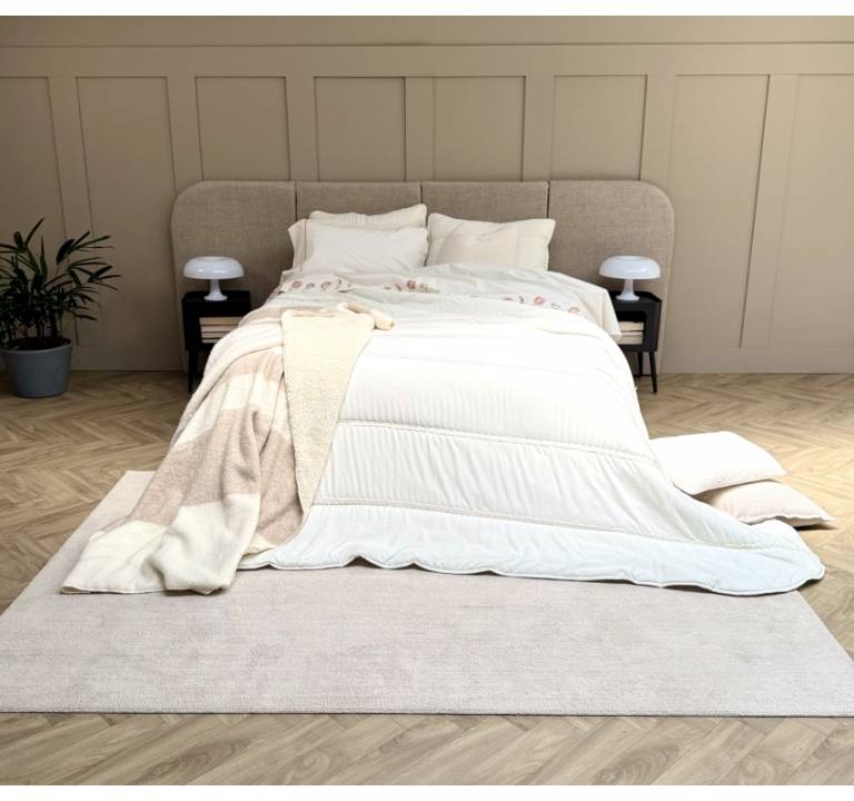 CONJUNTO EDREDÓN PLISADO Y FUNDAS DE COJÍN