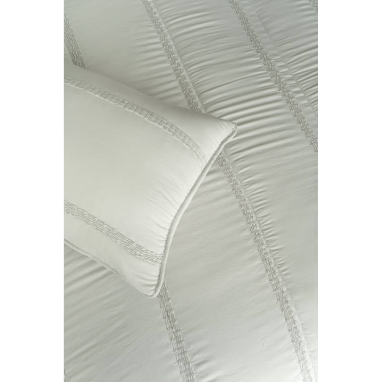 CONJUNTO EDREDÓN PLISADO Y FUNDAS DE COJÍN (gris, Cama 135:235x270)