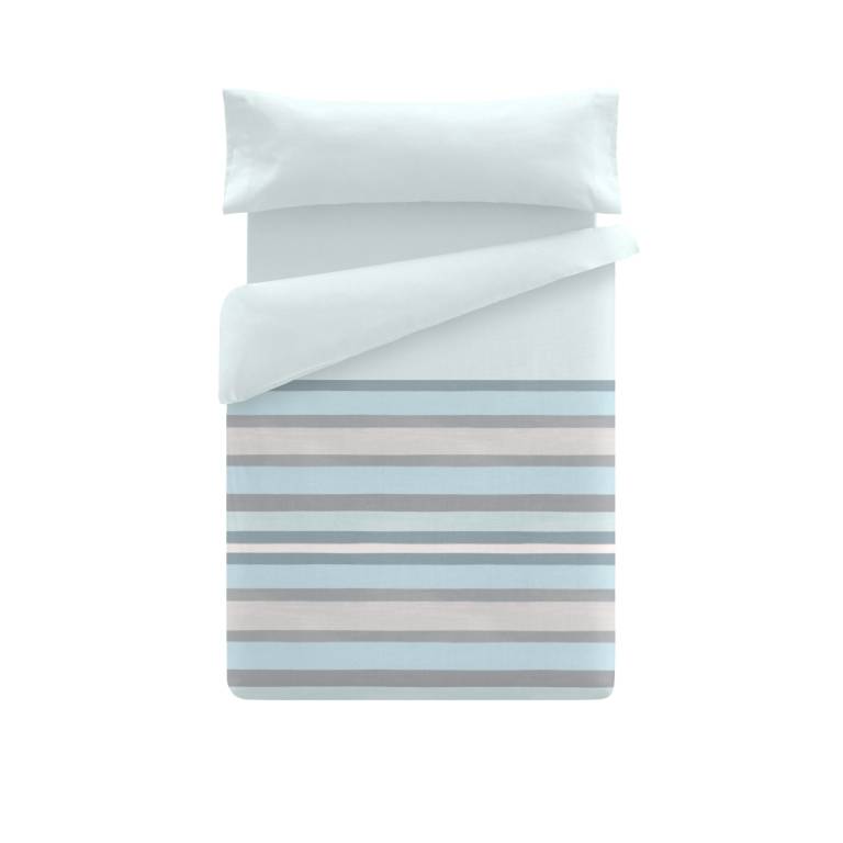 JUEGO FUNDA NORDICA ESTAMPADO RAYAS (azul, Cama 150:240x270)