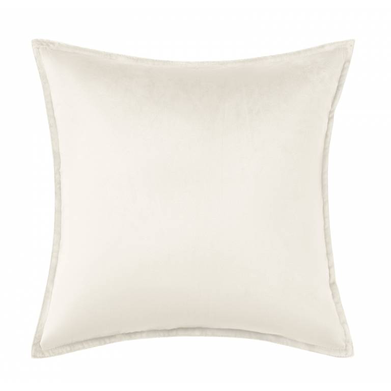 FUNDA DE COJÍN LISO CON PESTAÑITA natural