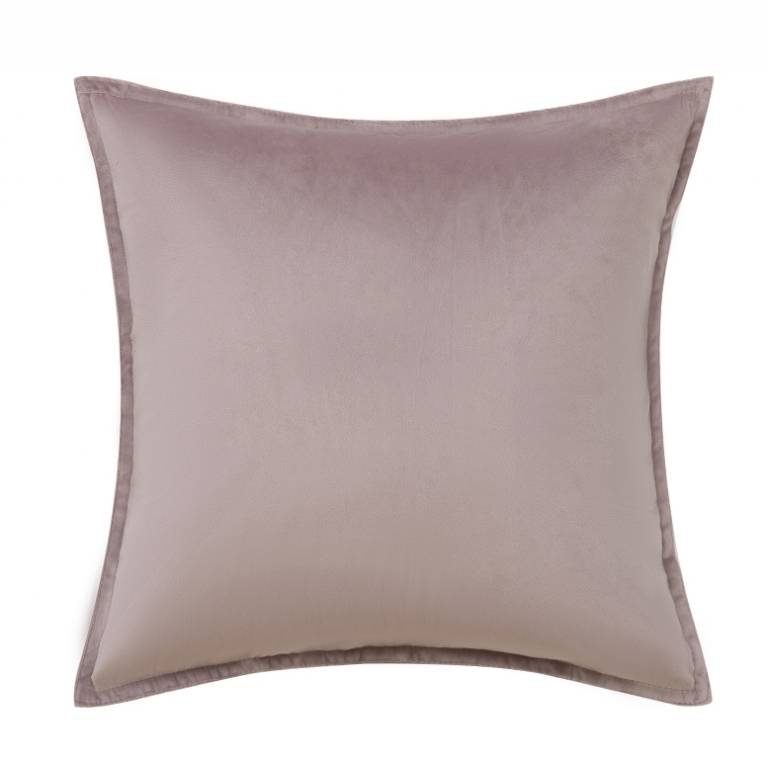 FUNDA DE COJÍN LISO CON PESTAÑITA rosa