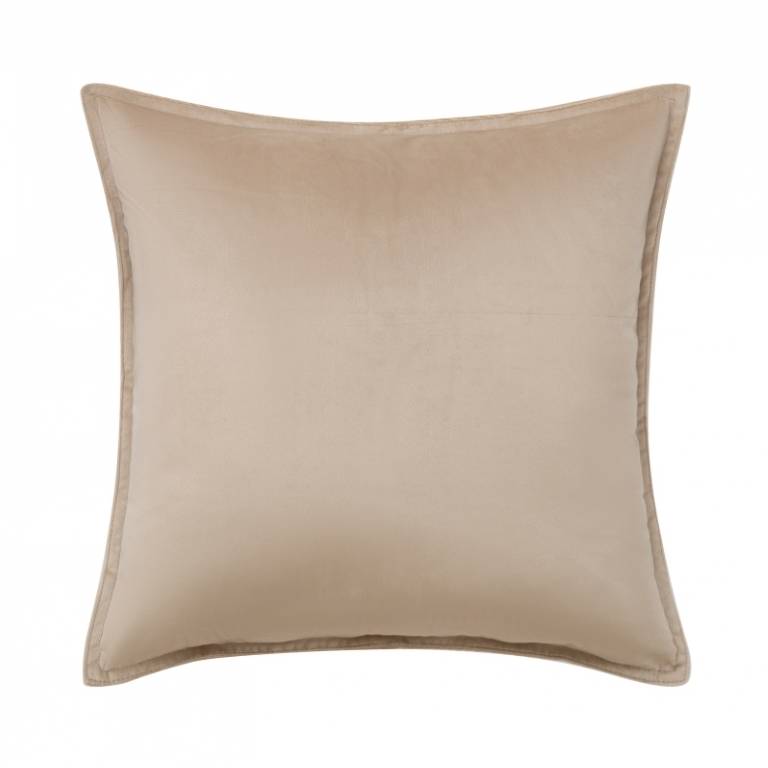 FUNDA DE COJÍN LISO CON PESTAÑITA (beige, 50x50)