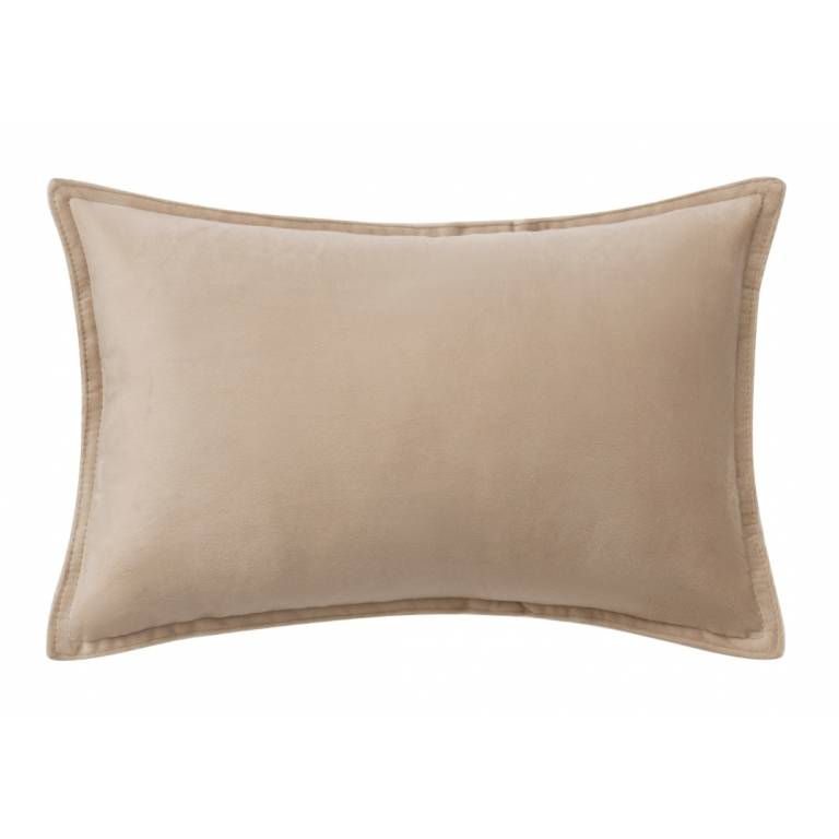 FUNDA DE COJÍN LISO CON PESTAÑITA (beige, 50x50)