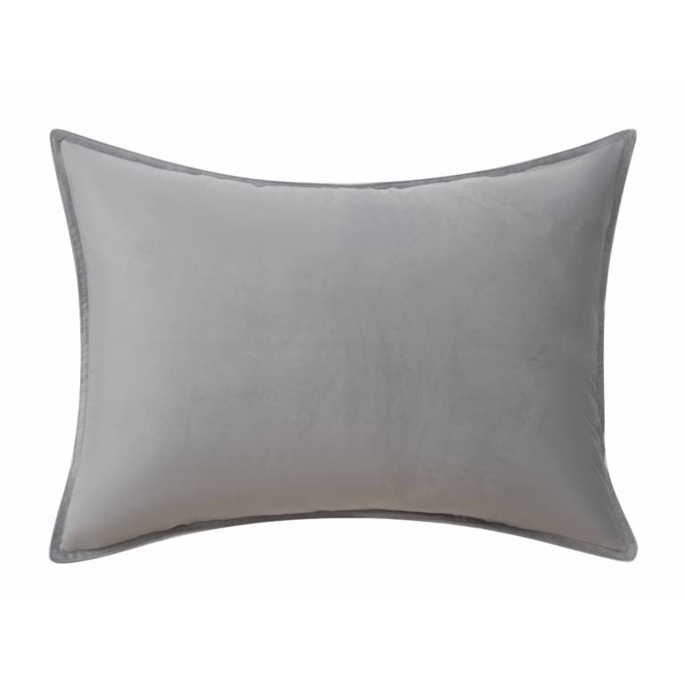 FUNDA DE COJÍN LISO CON PESTAÑITA (gris, 50x50)