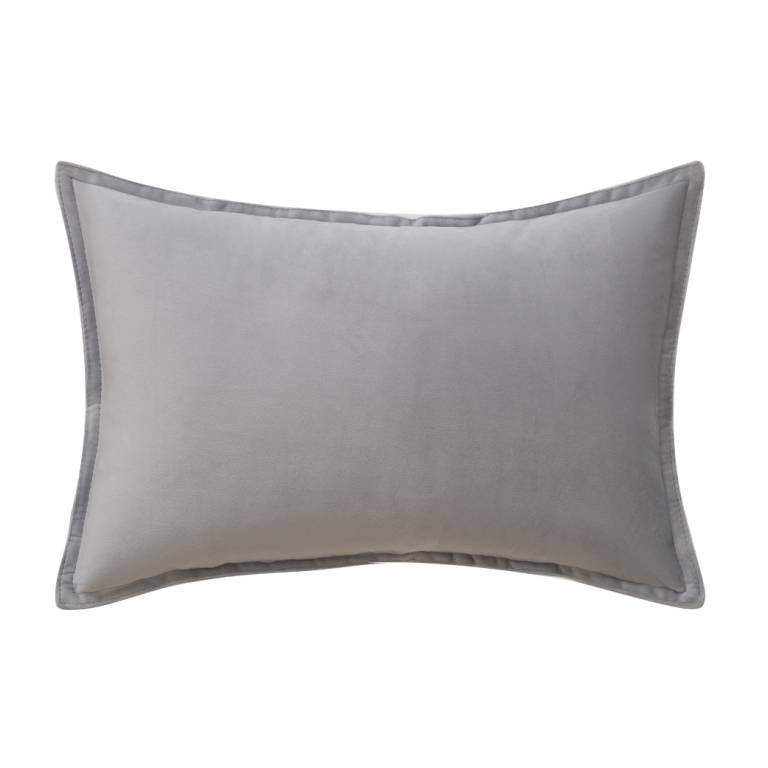 FUNDA DE COJÍN LISO CON PESTAÑITA (gris, 50x50)