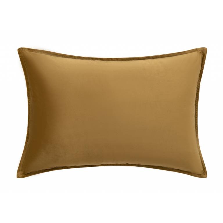 FUNDA DE COJÍN LISO CON PESTAÑITA (oro, 50x50)