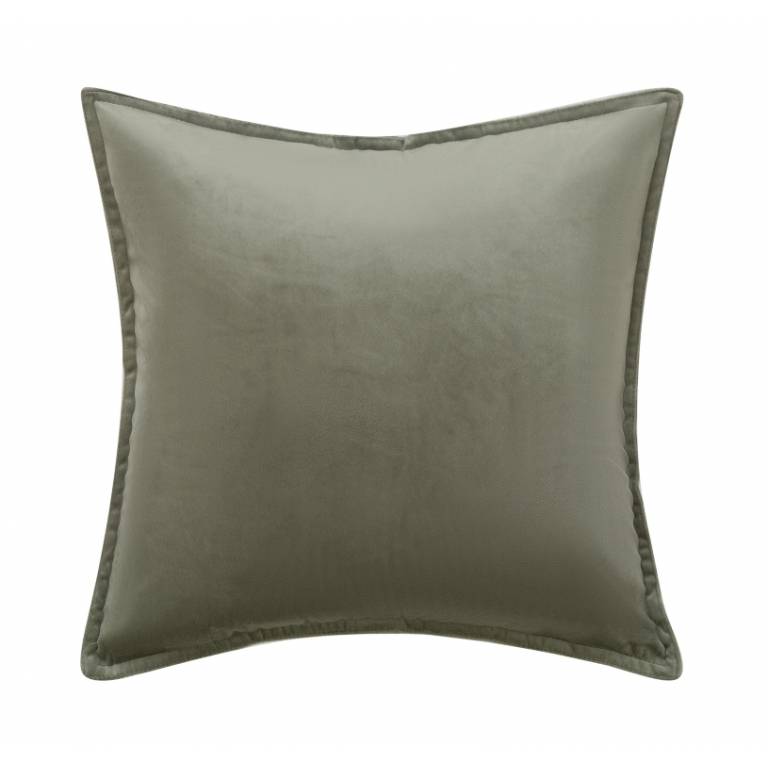 FUNDA DE COJÍN LISO CON PESTAÑITA (verde, 50x70)