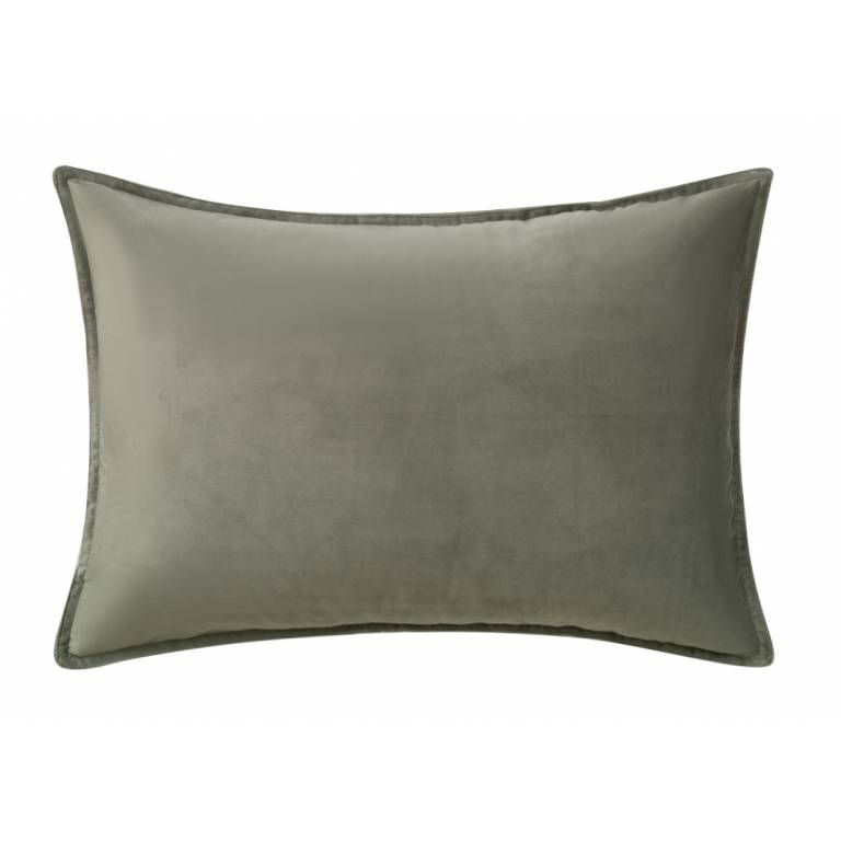 FUNDA DE COJÍN LISO CON PESTAÑITA (verde, 50x70)