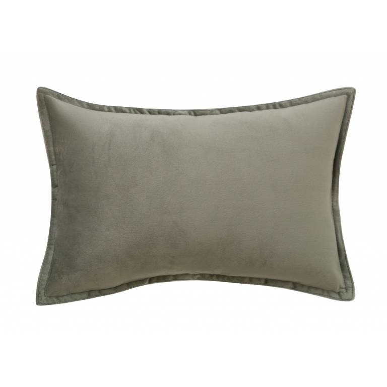 FUNDA DE COJÍN LISO CON PESTAÑITA (verde, 50x70)