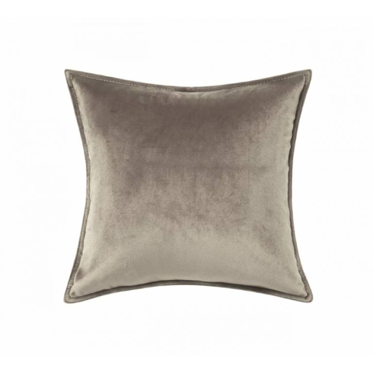 FUNDA DE COJÍN LISO CON PESTAÑITA (marrón, 50x70)