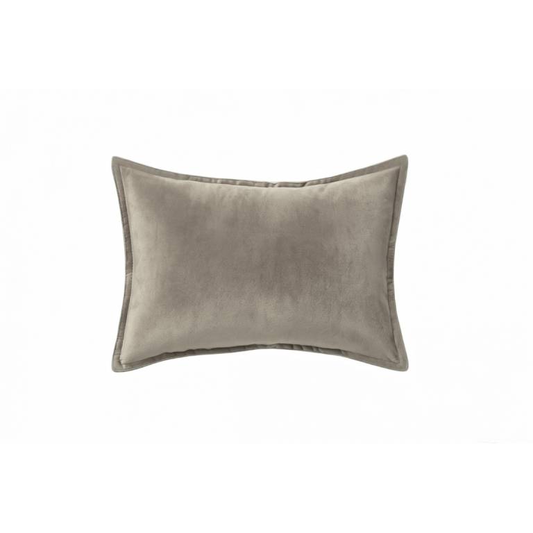 FUNDA DE COJÍN LISO CON PESTAÑITA (marrón, 50x70)