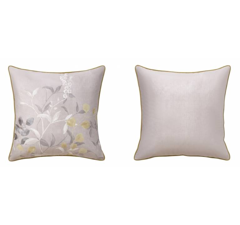 FUNDA DE COJÍN DE VELVET ESTAMPADO RAMAS