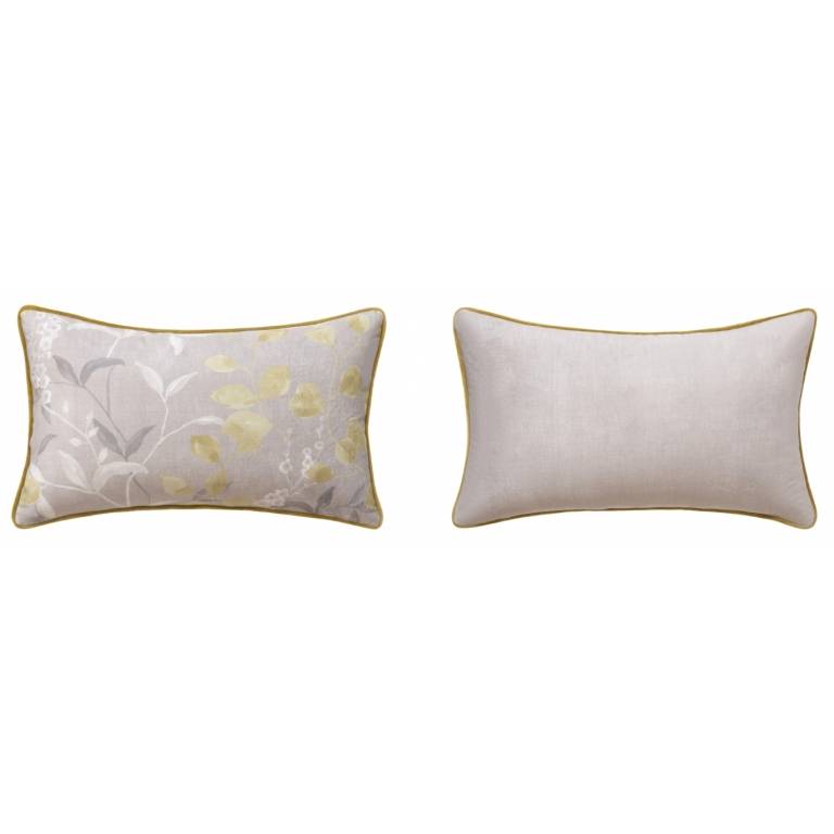 FUNDA DE COJÍN DE VELVET ESTAMPADO RAMAS (oro, 50x50)