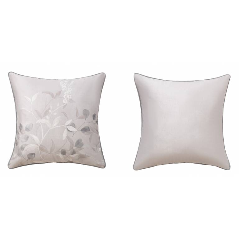 FUNDA DE COJÍN DE VELVET ESTAMPADO RAMAS (beige, 30x50)