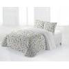 CONJUNTO COLCHA BOUTI ESTAMPADO DE FLORES Y FUNDAS DE COJÍN (azul, Cama 135:235x270)