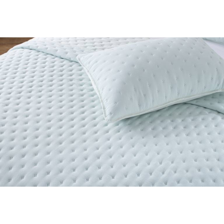 CONJUNTO COLCHA TACTO SUAVE Y FUNDAS DE COJÍN (verde, Cama 090:180x270)