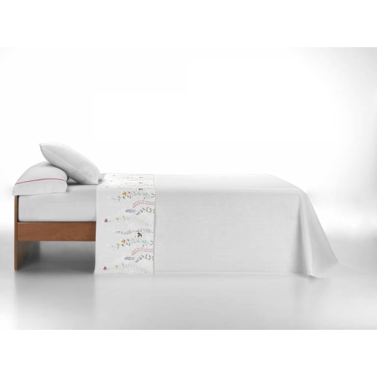 JUEGO SÁBANAS 100% ALGODÓN FLORES 3 PIEZAS (amarillo, Cama 135:210x270)