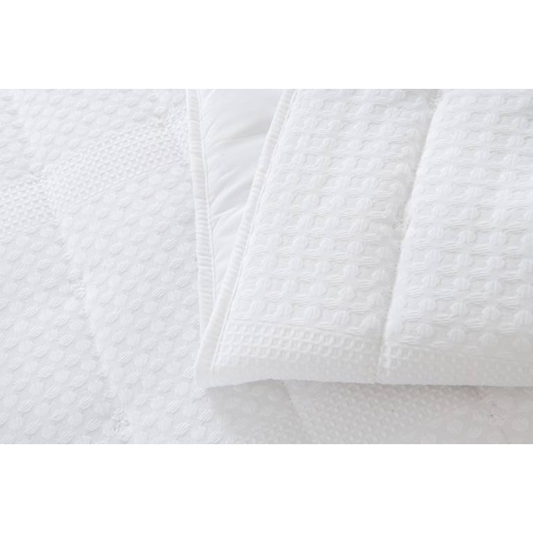 CONJUNTO COLCHA GOFRADA TACTO SUAVE Y FUNDAS DE COJÍN (blanco, Cama 180:280x270)