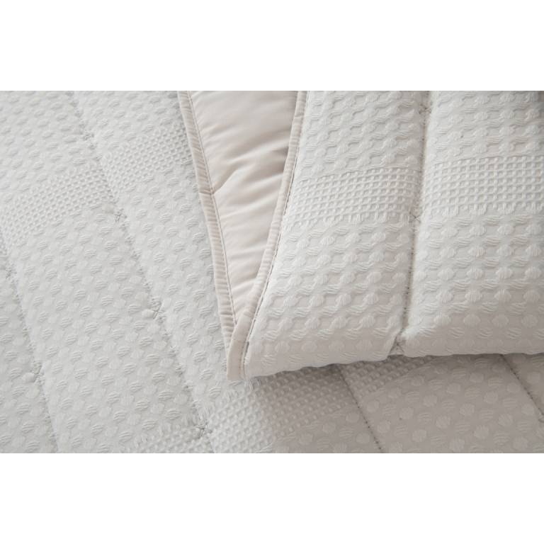 CONJUNTO COLCHA GOFRADA TACTO SUAVE Y FUNDAS DE COJÍN (gris, Cama 180:280x270)