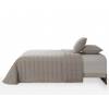 CONJUNTO COLCHA GOFRADA TACTO SUAVE Y FUNDAS DE COJÍN (beige, Cama 105:200x270)