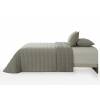 CONJUNTO COLCHA GOFRADA TACTO SUAVE Y FUNDAS DE COJÍN (verde, Cama 105:200x270)