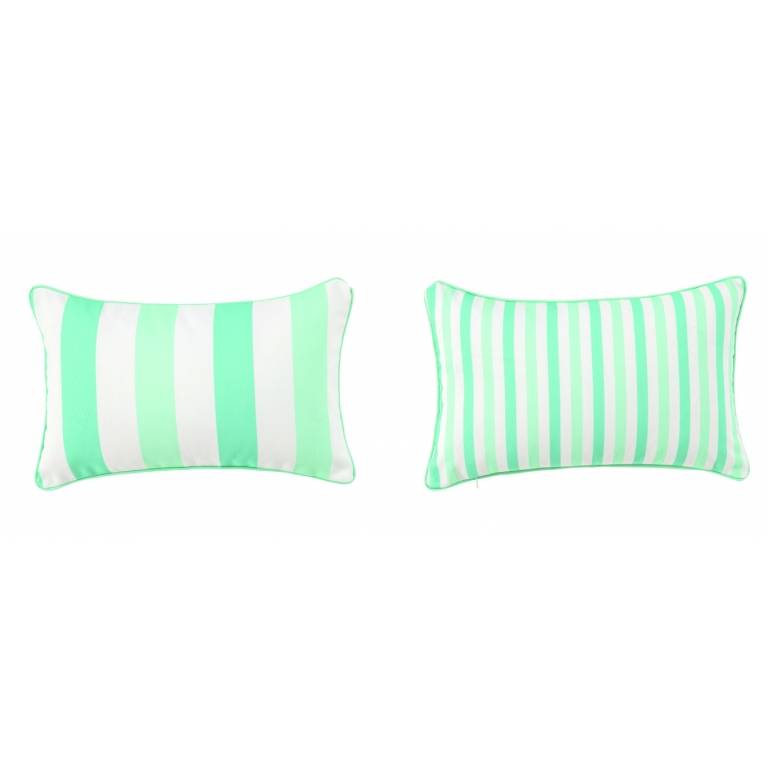 FUNDA DE COJÍN ESTAMPADO RAYAS (30x50, AQUA)