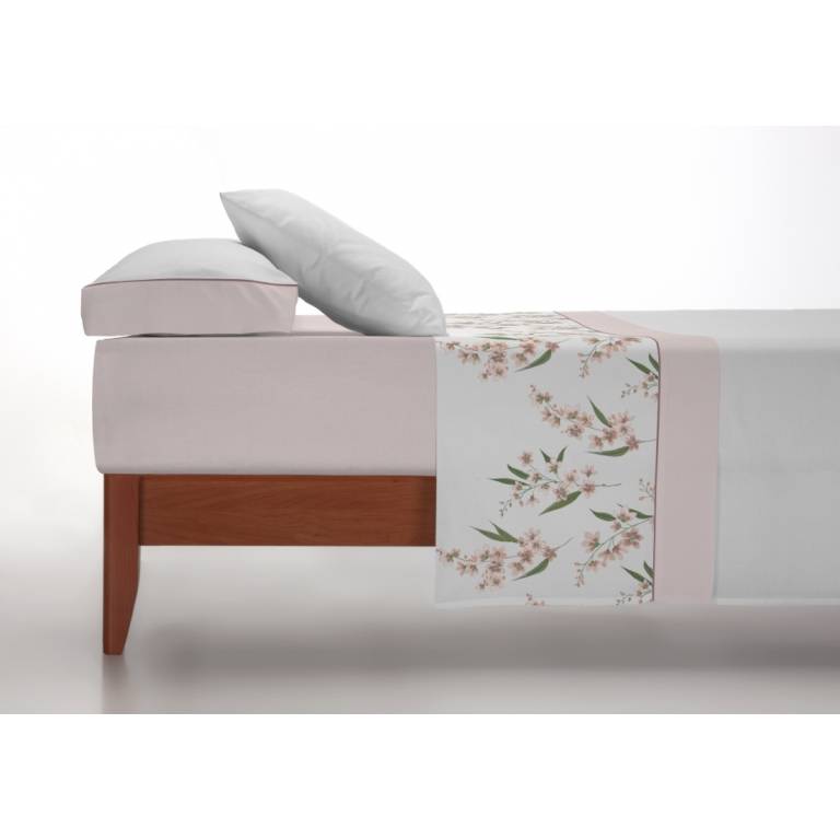 JUEGO SÁBANAS FLORES 3 PIEZAS (nude, Cama 135:210x270)