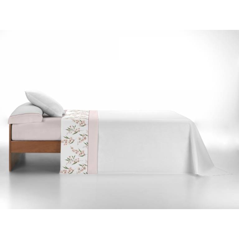 JUEGO SÁBANAS FLORES 3 PIEZAS (nude, Cama 135:210x270)