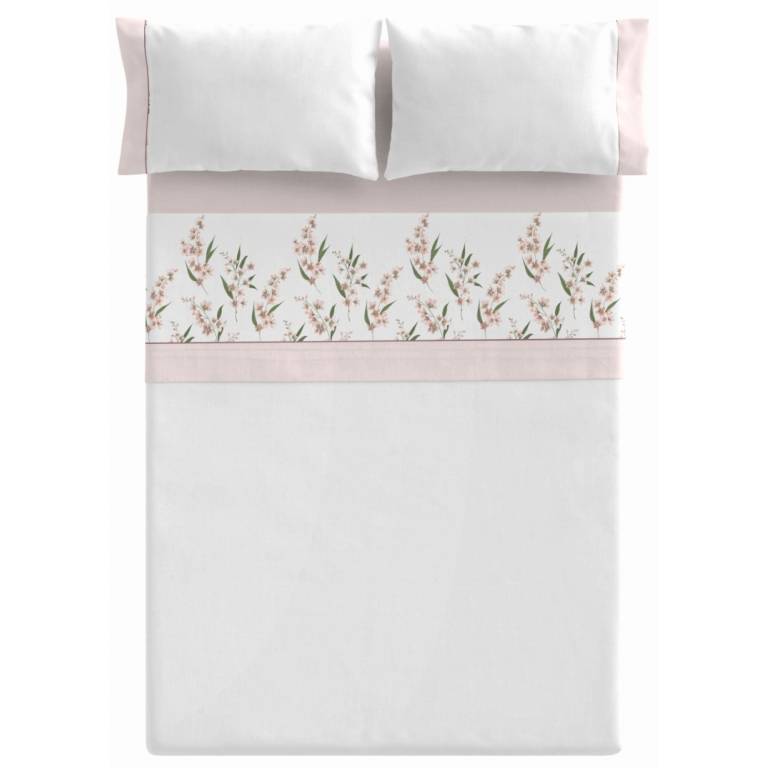 JUEGO SÁBANAS FLORES 3 PIEZAS (nude, Cama 135:210x270)