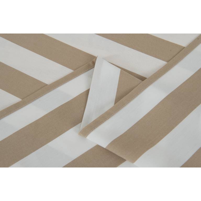 MANTEL HILO TINTADO RAYAS (beige, 140x250)