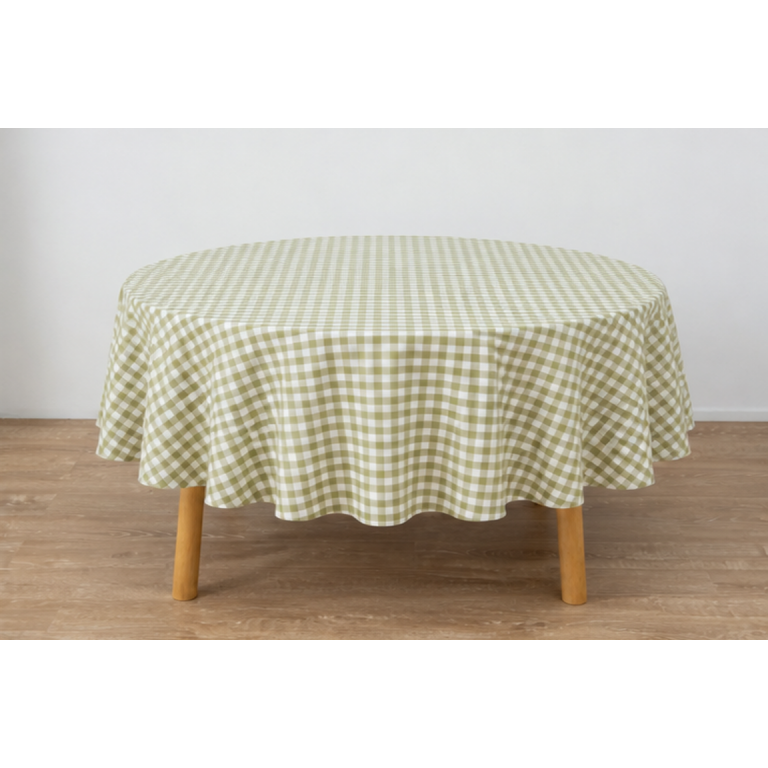 MANTEL HILO TINTADO CUADRO VICHY (verde, 140x250)
