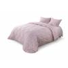CONJUNTO COLCHA CUADRITOS TACTO SUAVE Y FUNDAS DE COJÍN (rosa, Cama 135:235x270)