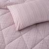 CONJUNTO COLCHA CUADRITOS TACTO SUAVE Y FUNDAS DE COJÍN (rosa, Cama 135:235x270)