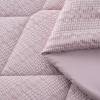 CONJUNTO COLCHA CUADRITOS TACTO SUAVE Y FUNDAS DE COJÍN (rosa, Cama 135:235x270)