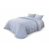 CONJUNTO COLCHA CUADRITOS TACTO SUAVE Y FUNDAS DE COJÍN (azul, Cama 135:235x270)
