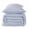 CONJUNTO COLCHA CUADRITOS TACTO SUAVE Y FUNDAS DE COJÍN (azul, Cama 135:235x270)