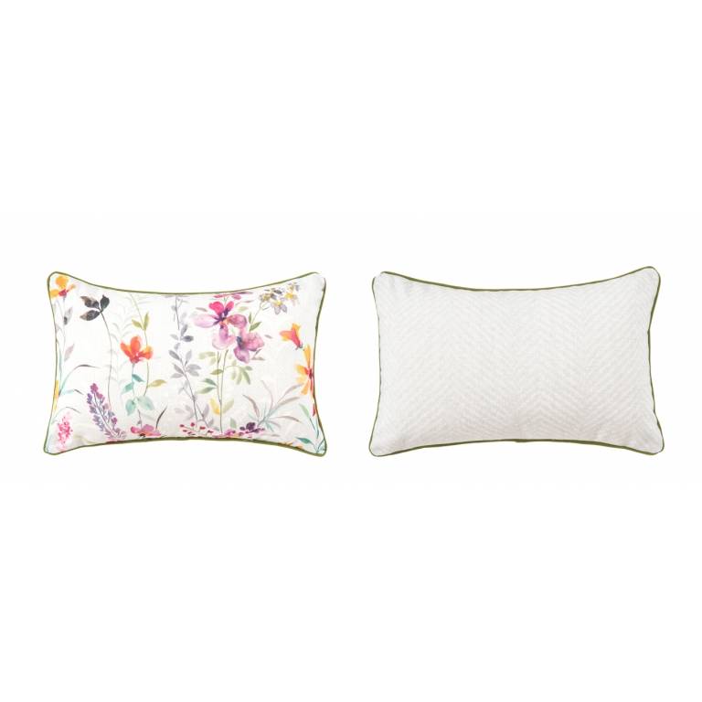 FUNDA DE COJÍN ESTAMPADO FLORAL (amarillo, 30x50)