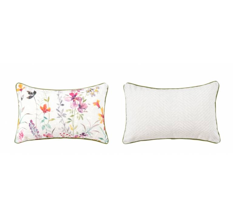 FUNDA DE COJÍN ESTAMPADO FLORAL