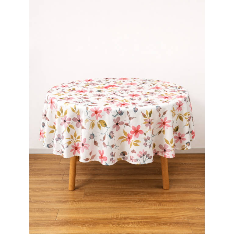 MANTEL ESTAMPADO FLORES (oro, 140x200)