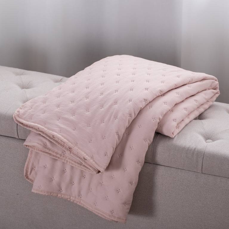 MANTITA DE SOFÁ TACTO SUAVE rosa