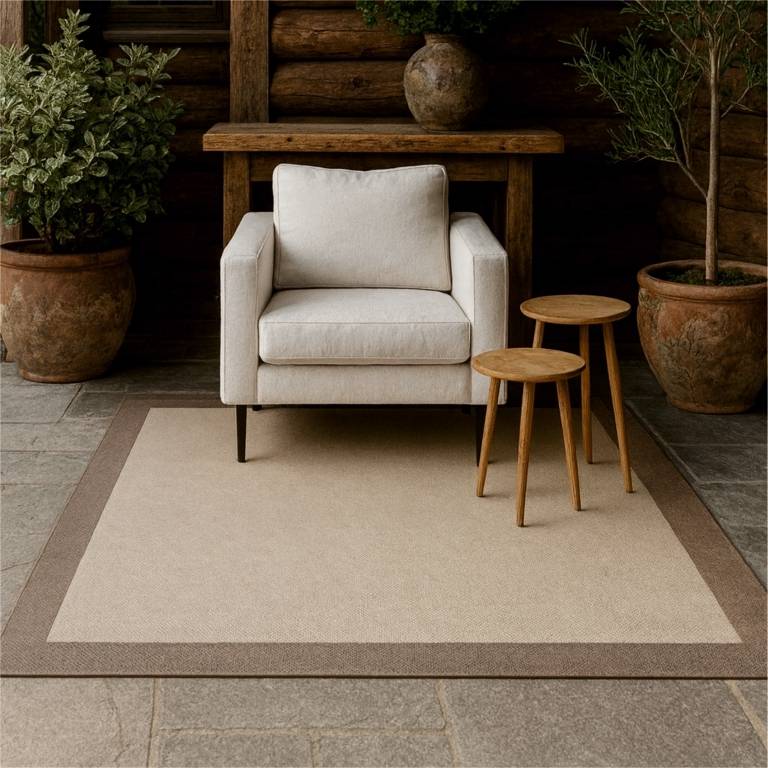 ALFOMBRA VINILO CON CENEFA (natural, 60x120)