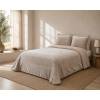 EDREDÓN JACQUARD CORALINA SHERPA CON FUNDAS DE COJÍN (beige, Cama 090:180x270)
