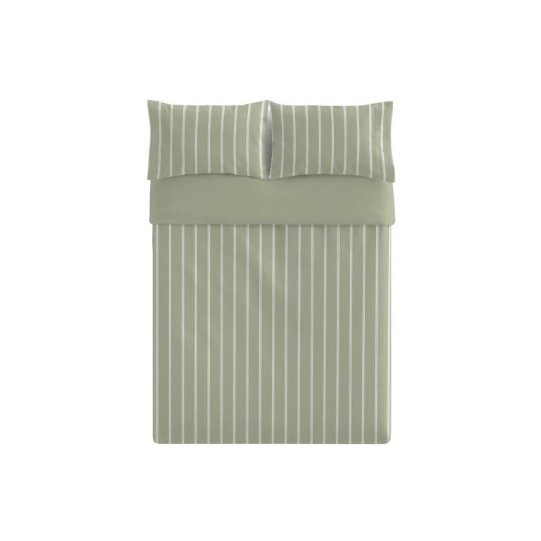 JUEGO FUNDA NÓRDICA CORALINA RAYAS verde