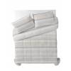 CONJUNTO EDREDON ESTAMPADO RAYAS (beige, Cama 105:200x270)