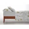 JUEGO SÁBANAS CORALINA ESTAMPADO HOJAS (oro, Cama 135:220x260)