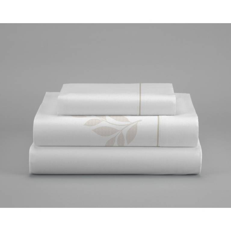 JUEGO SÁBANAS HOJAS 3 PIEZAS (beige, Cama 90:160x270)